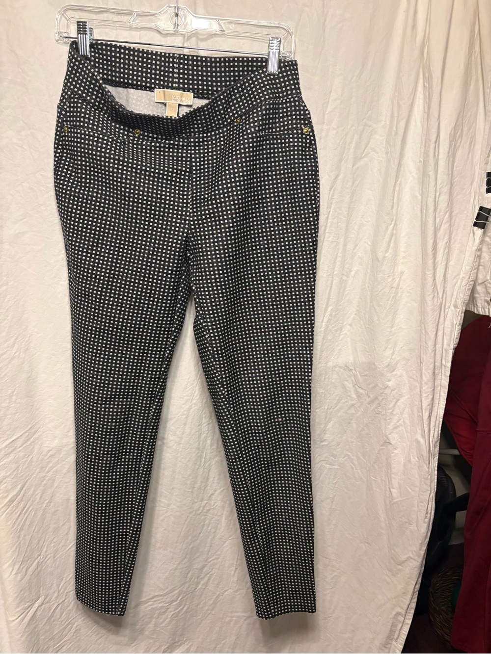 Michael Kors Black and White Straight Leg Pants